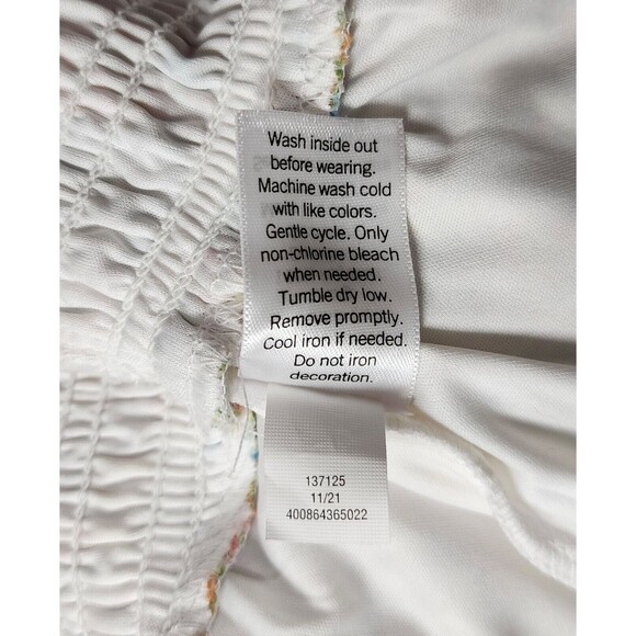 NWT $44 LC Lauren Conrad Womens Ruffle Coquette Top Multicolor Vacation Size XS - Picture 10 of 11